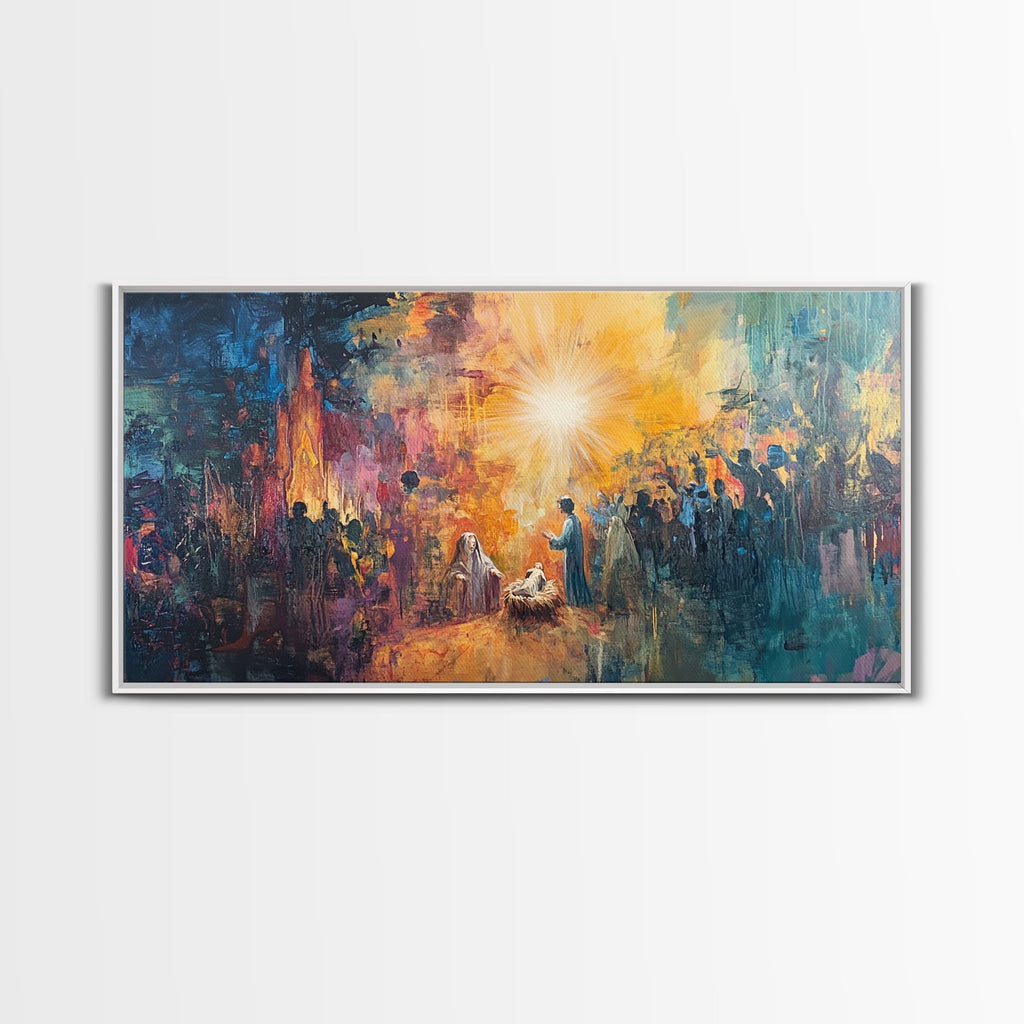 Nativity Painting Canvas Print