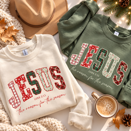 Christian Jesus Sweatshirt – Christmas Bible Verse Trendy Faith Apparel Gift