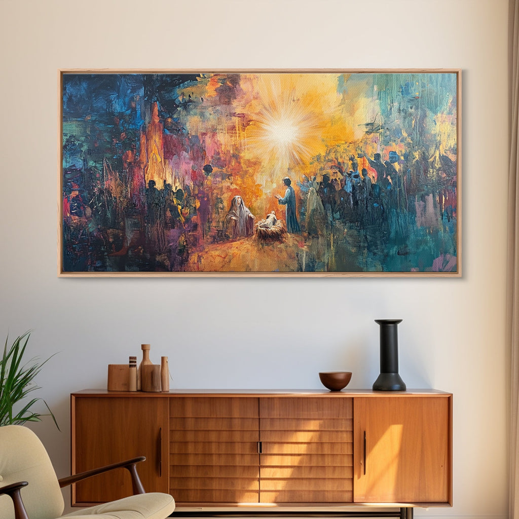 Nativity Painting Canvas Print
