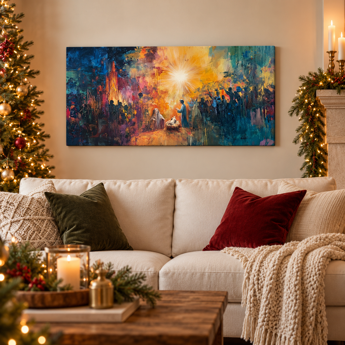 Nativity Painting Canvas Print
