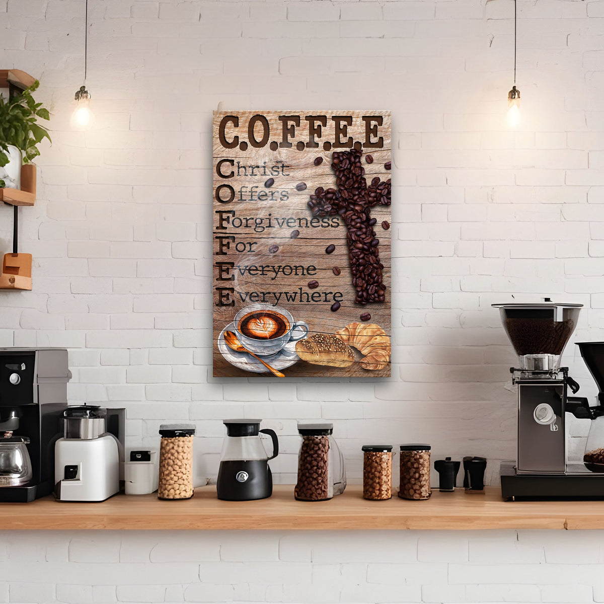 Christ And Coffee Faith Sign