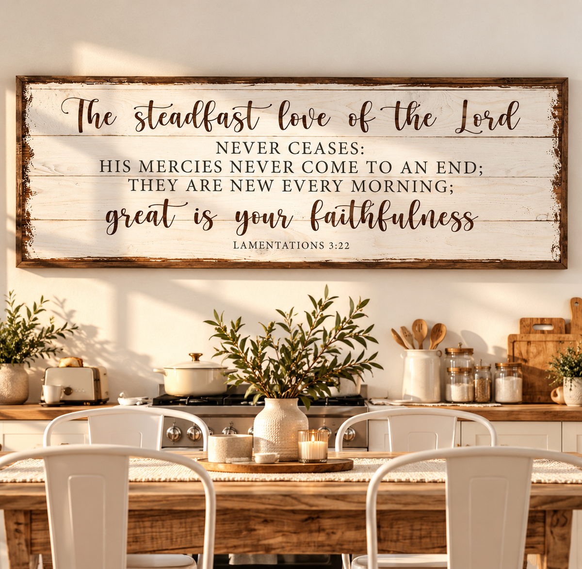 The Steadfast Love Of The Lord Lamentations 3:22-23 Faith Sign
