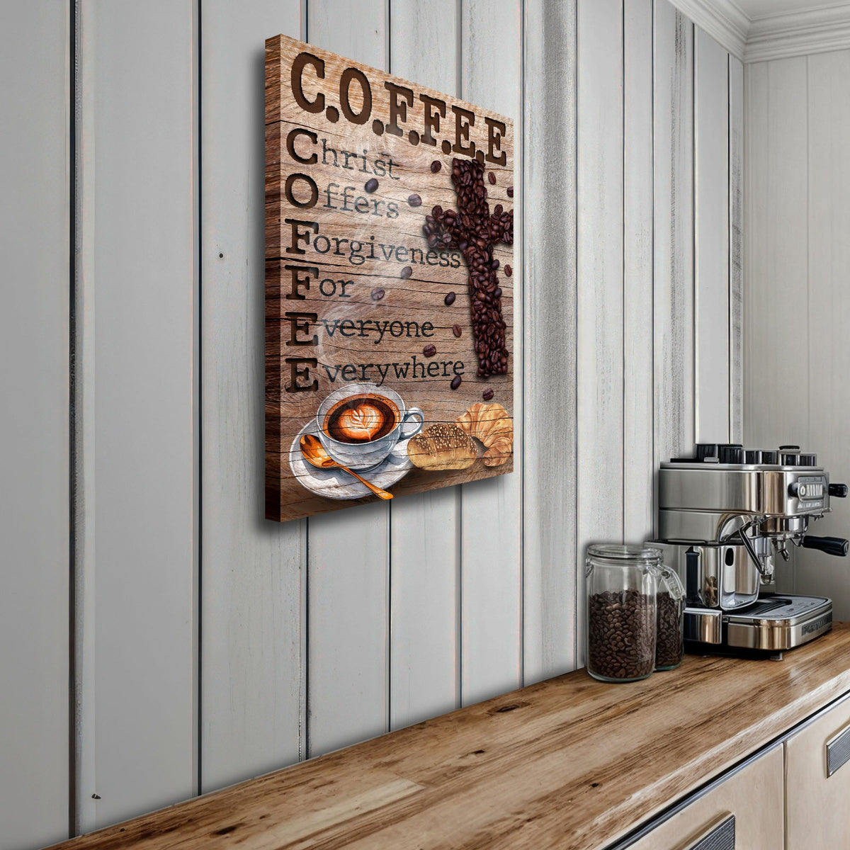 Christ And Coffee Faith Sign